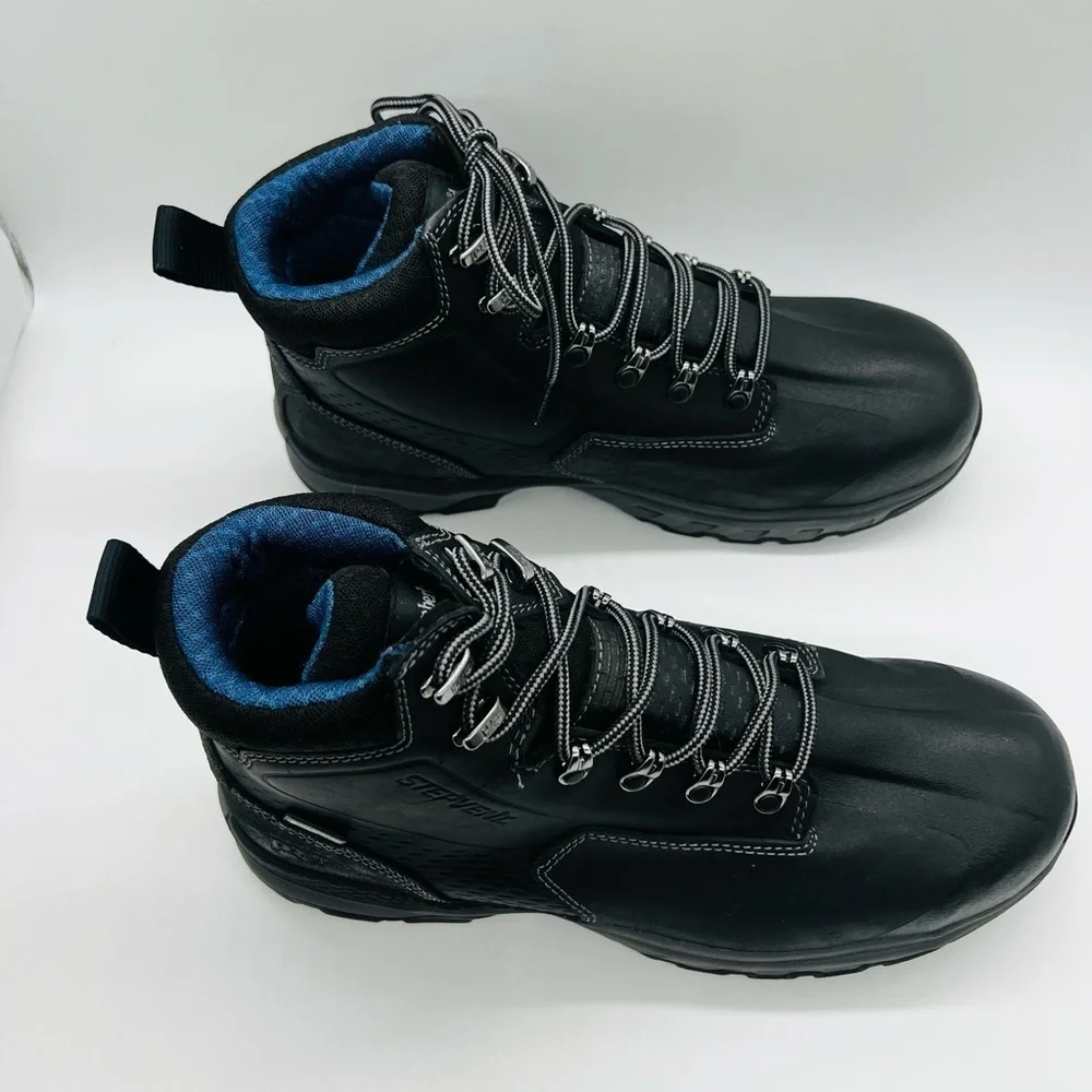 TIMBERLAND PRO 447 STEEL TOE BLACK WORK-BOOTS DOWNDRAFT 6” WATERPROOF NWOT